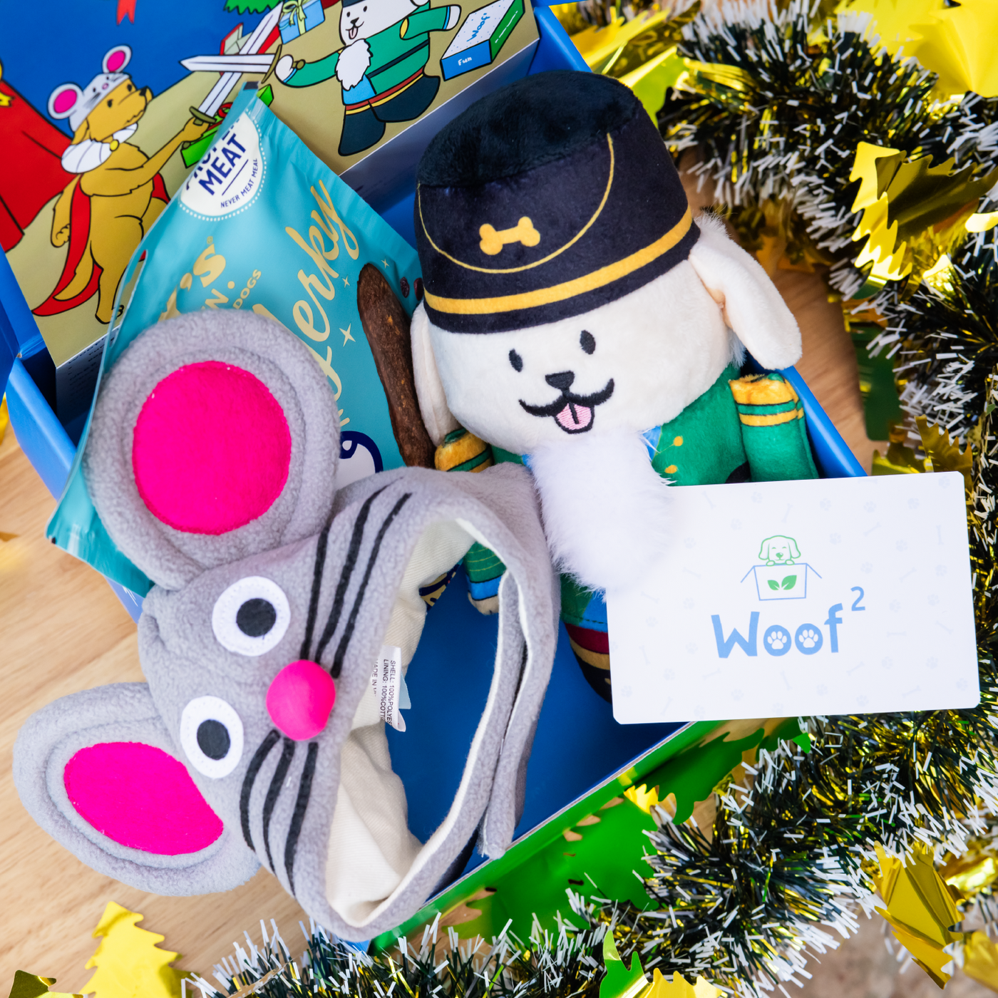 Woof² Nutcracker Dog Gift Box