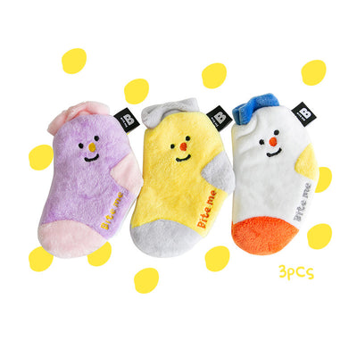 Bite Me | 3 Socks Set Soft Plush Nosework Dog Toy - Woof² HK