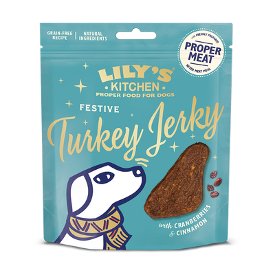 Lily's Kitchen Festive Christmas Turkey Jerky Dog Treats - Woof² HK