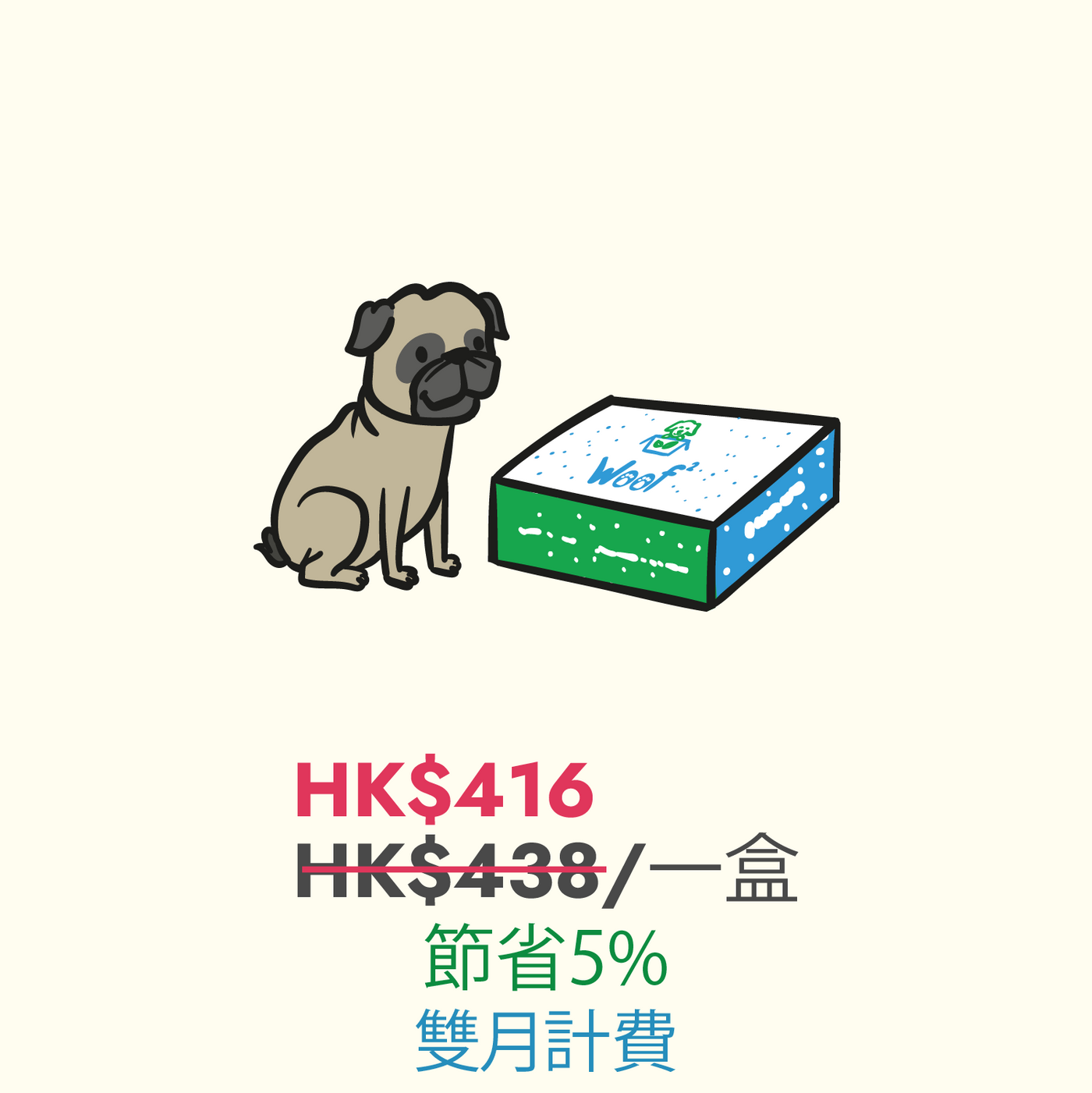 [中文版] Woof² 訂閱四個月狗狗禮物盒（每兩個月寄出一盒) - Woof² HK