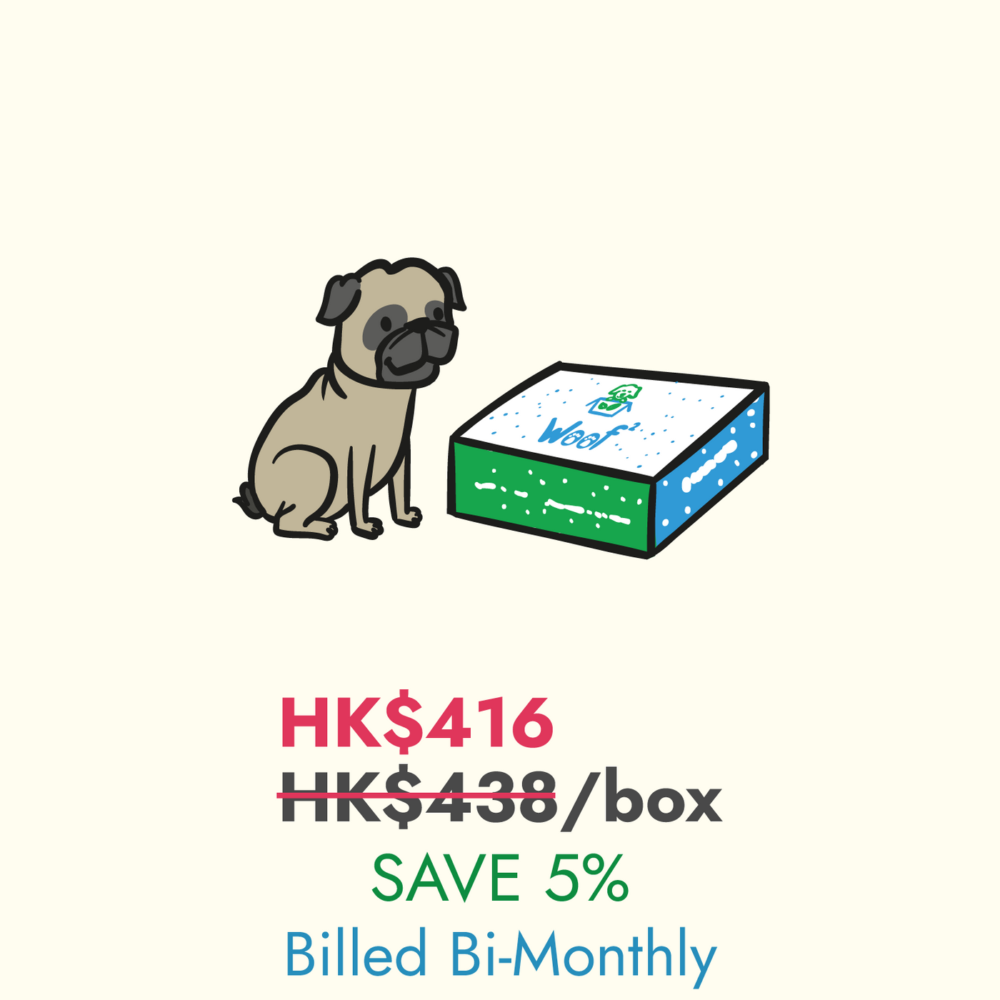 [ENG] Woof² 4-month Subscription Dog Gift Box (1 box / 2 months) - Woof² HK