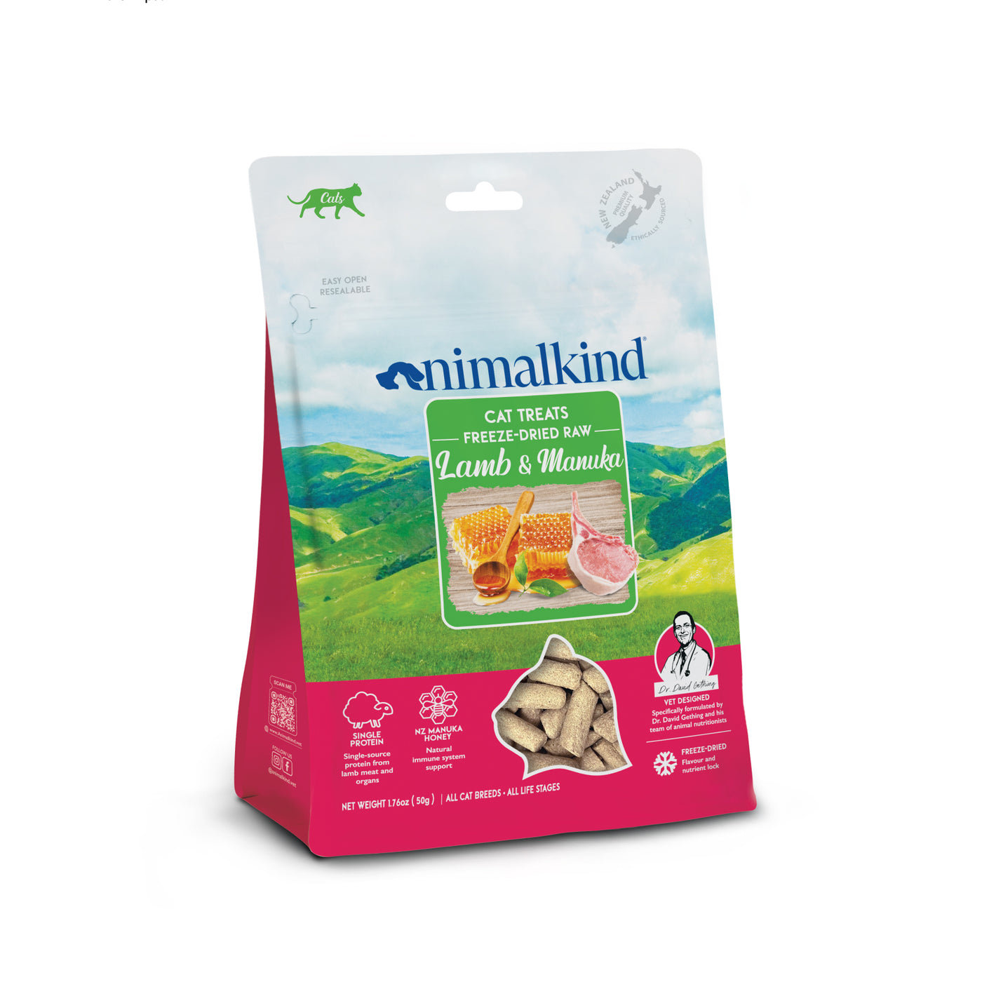 Animalkind Freeze-Dried Lamb & Manuka Cat Treats - Woof² HK