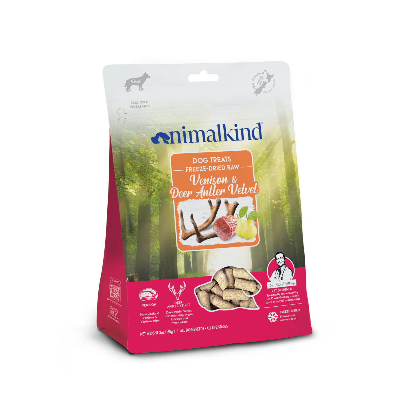 Animalkind Freeze-Dried Venison & Deer Antler Velvet Dog Treats - Woof² HK