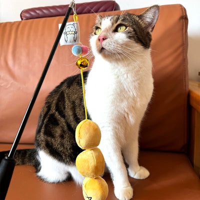 Meow² | Curry Fish Balls Soft Plush Cat Wand