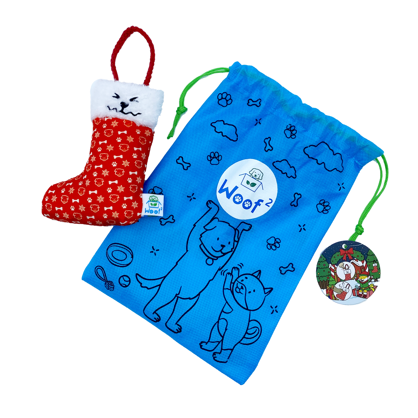 Woof² | Christmas Stocking Nosework Soft Plush Pet Toy