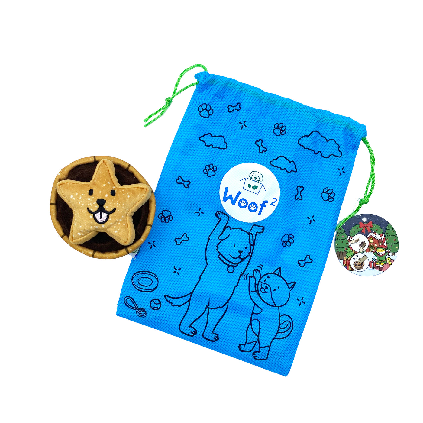 Woof² | Mince Pie Nosework Soft Plush Pet Toy