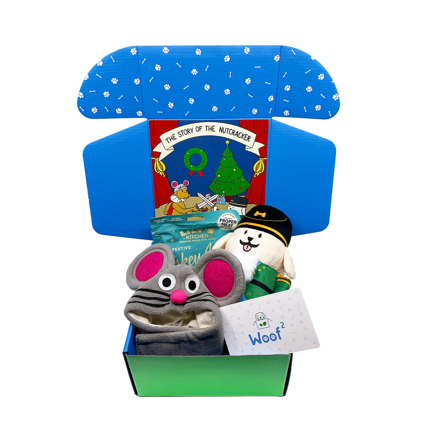 Woof² Nutcracker Dog Gift Box