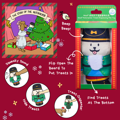 Woof² | Christmas Fairy Tale 10% OFF Bundle [Nutcracker + Mince Pie Soft Plush Pet Toys]