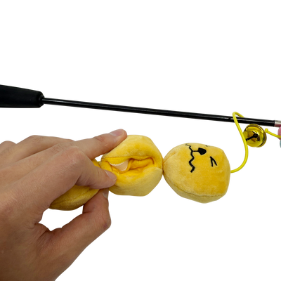 Meow² | Curry Fish Balls Soft Plush Cat Wand