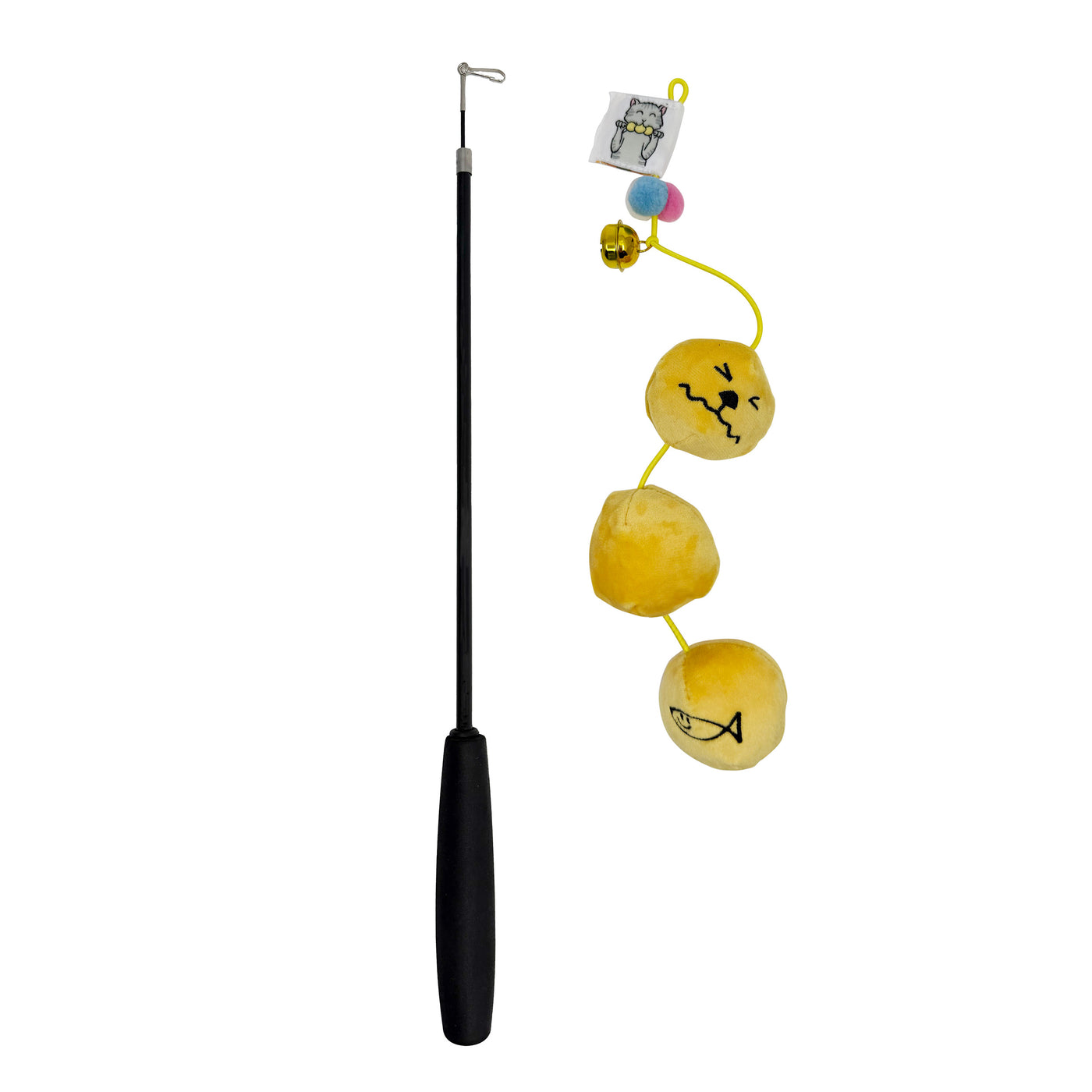 Meow² | Curry Fish Balls Soft Plush Cat Wand