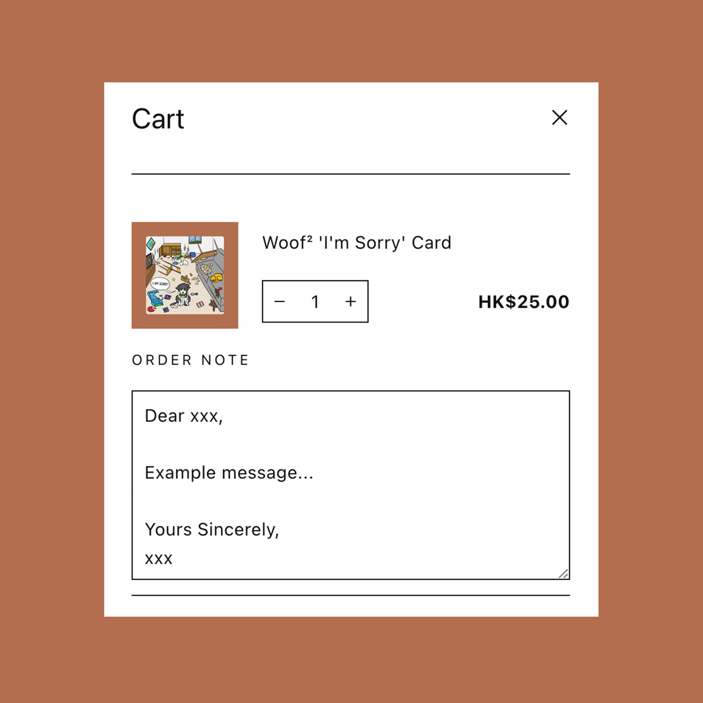 Woof² 'I'm Sorry' Card - Woof² HK