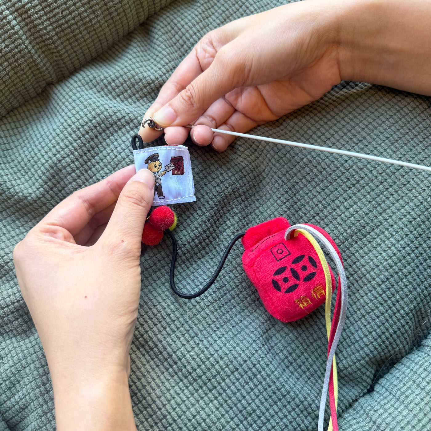 Meow² |  Hong Kong Vintage Letter Box Soft Plush Cat Wand Replacement