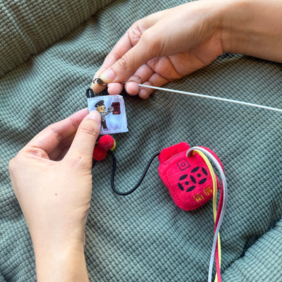 Meow² |  Hong Kong Vintage Letter Box Soft Plush Cat Wand Replacement