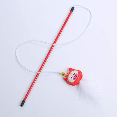Chinese New Year 'Catty' Soft Plush Teaser Wand Cat Toy - Woof² HK