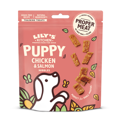 Lily's Kitchen Chicken and Salmon Nibbles Puppy Dog Treats - Woof² HK