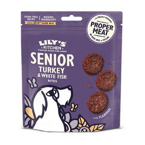 Lily's Kitchen Senior Turkey and White Fish Bites Dog Treats - Woof² HK