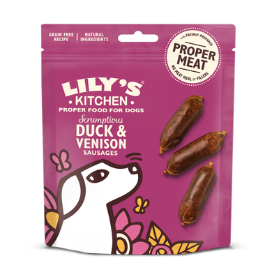 Lily's Kitchen Scrumptious Duck & Venison Sausages - Woof² HK
