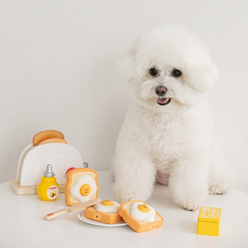 Biteme Egg Toast Latex Dog Toy - Woof² HK