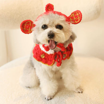 Chinese New Year 'God of Wealth' Dog/Cat Hat - Woof² HK