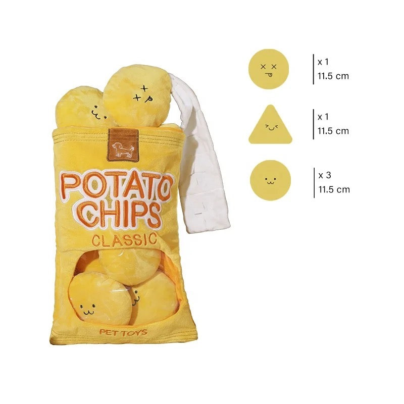 Potato Chips Soft Plush Dog Toy Set - Woof² HK