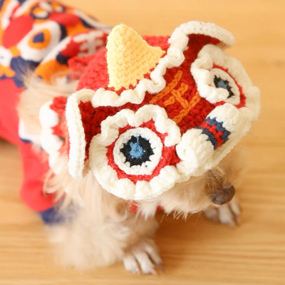 Chinese New Year Dancing Lion Dog/Cat Hat - Woof² HK