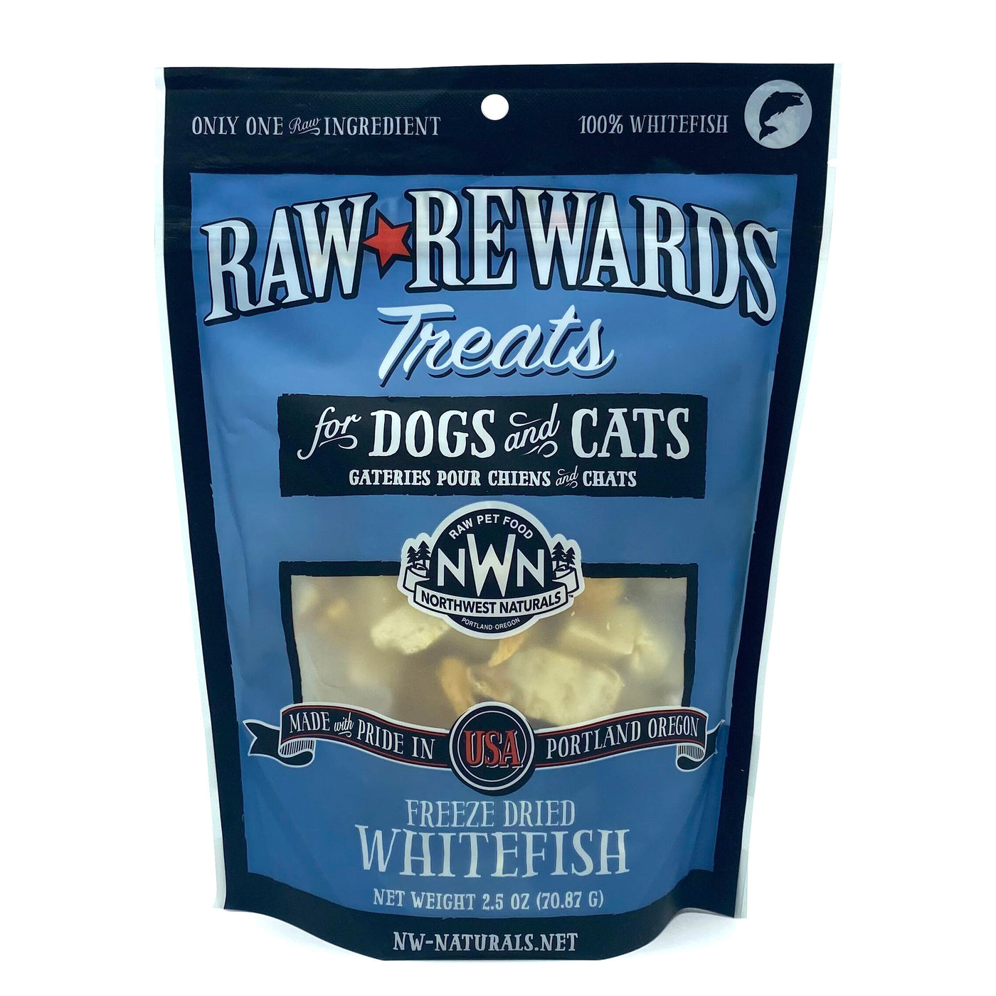 Northwest Naturals Raw Rewards Freeze Dried Treats For Dogs And Cats - Whitefish - Woof² HK