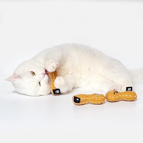 Biteme Peanut Catnip Soft Plush Cat Toy - Woof² HK